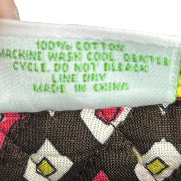 Vera Bradley Puccini Crossbody Bag Purse Brown Pink - Picture 8 of 9